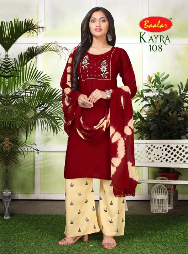 Baalar Kayra Vol-1Rayon Designer Exclusive Ready Made Suit